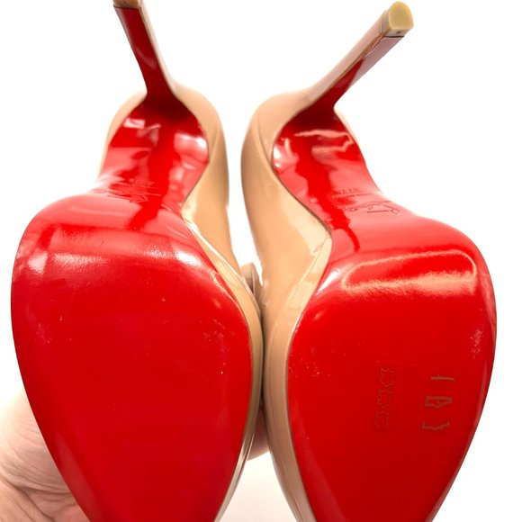 🌷❤️🔥SPRING SALE 🔥 FINAL PRICE Christian Louboutin Neofilo 120 Nude Pump 37.5 - Picture 7 of 8